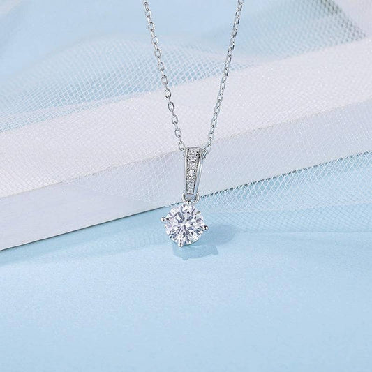 1.0ct VVS1 Brilliant Diamond Solitaire Necklace-Black Diamonds New York