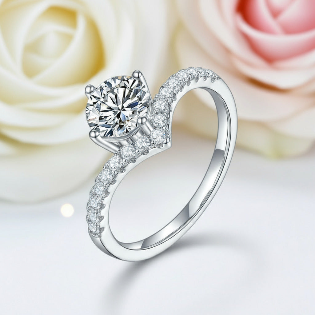 1.0Ct VVS1 Diamond Wedding Ring-Black Diamonds New York