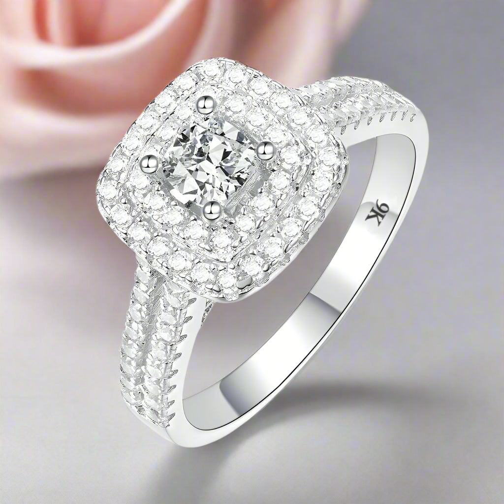 10k Gold Diamond Engagement Ring-Black Diamonds New York