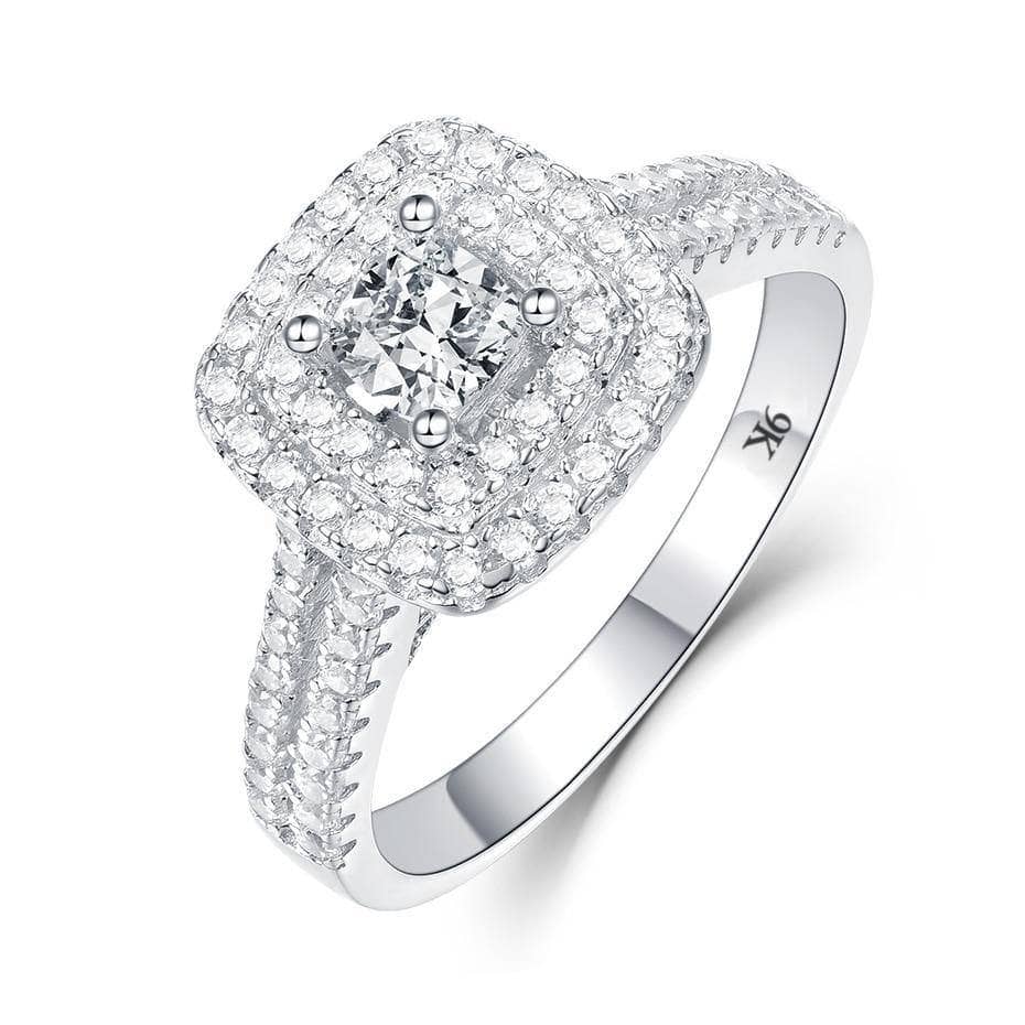 10K Gold Moissanite Diamond Engagement Ring-Black Diamonds New York