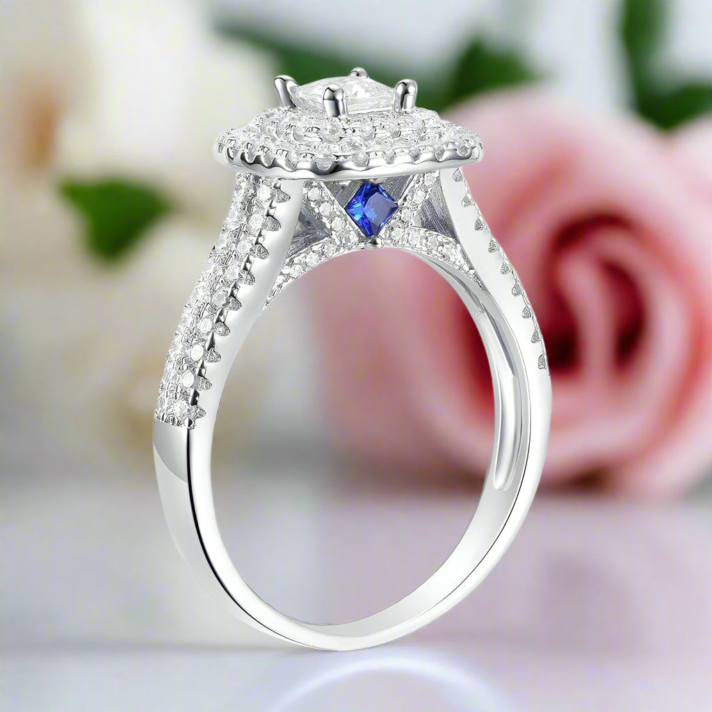 10k Gold Diamond Engagement Ring-Black Diamonds New York