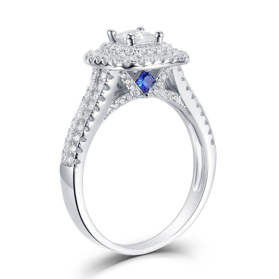 Solid 10K Gold Natural Moissanite Diamond Engagement Ring - Black Diamonds New York