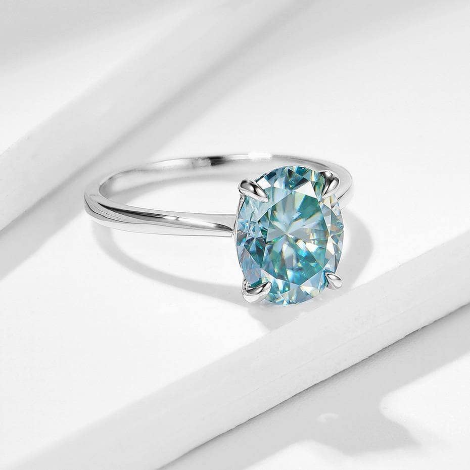 10K Solid Gold Oval Diamond Engagement Ring from Black Diamonds New York
