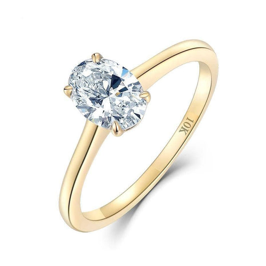 10k Yellow Gold Diamond Engagement Ring-Black Diamonds New York