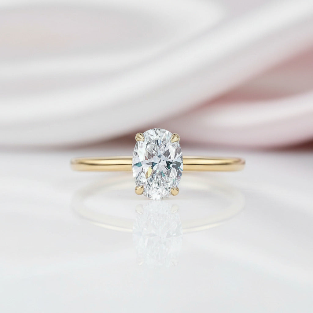 10k Yellow Gold Diamond Option Engagement Ring-Black Diamonds New York