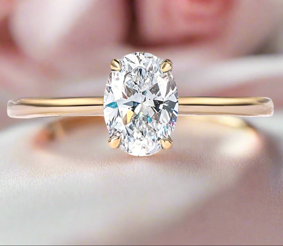 10k Yellow Gold Diamond Engagement Ring-Black Diamonds New York