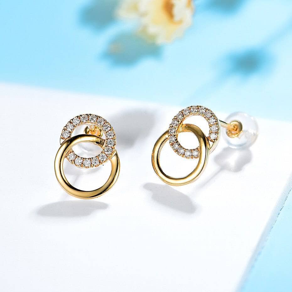 Solid Gold Earrings by Black Diamonds New York Ring