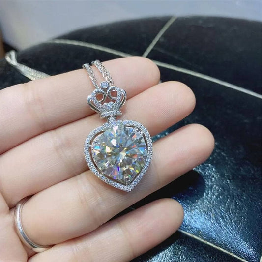 1/10ct Diamond Clavicle Crown Necklace-Black Diamonds New York