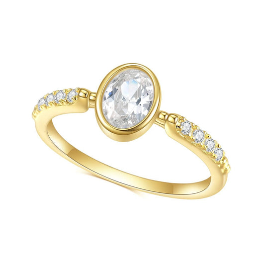 1.12Ct Oval Cut Diamond Bezel Setting Engagement Ring-Black Diamonds New York