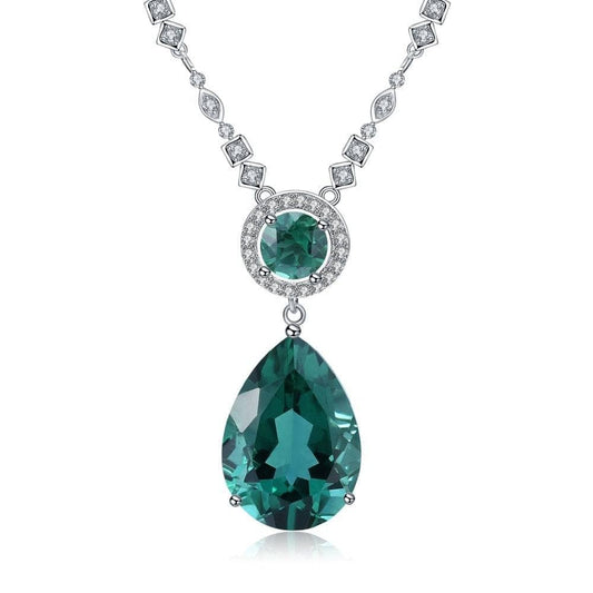 11.49Ct Nano Emerald Pendant Necklace - Black Diamonds New York
