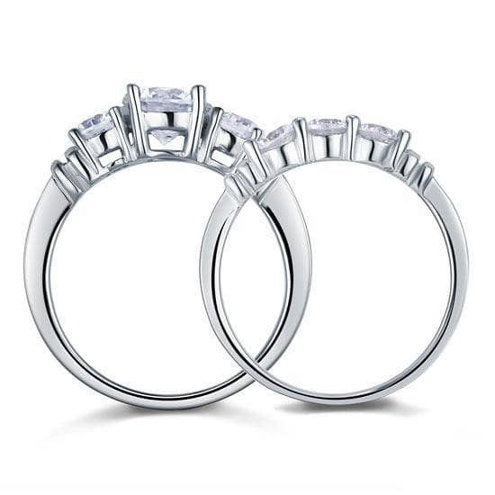 1.25 Carat Created Diamond 2-Pc Ring Set-Black Diamonds New York