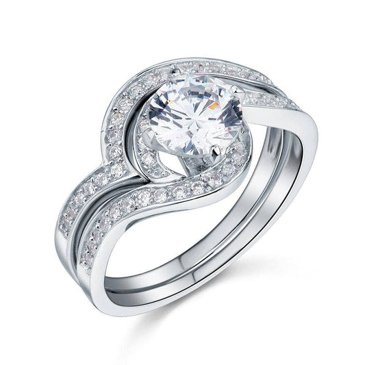 1.25 Carat Created Diamond Bridal Ring Set
