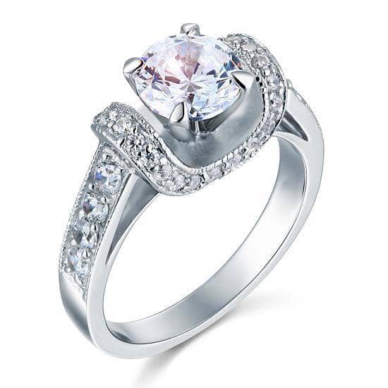 1.25 Carat Created Diamond Wedding Engagement Ring