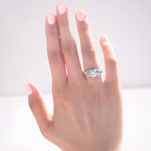 1.25 Carat Created Diamond Wedding Engagement Ring - Black Diamonds New York