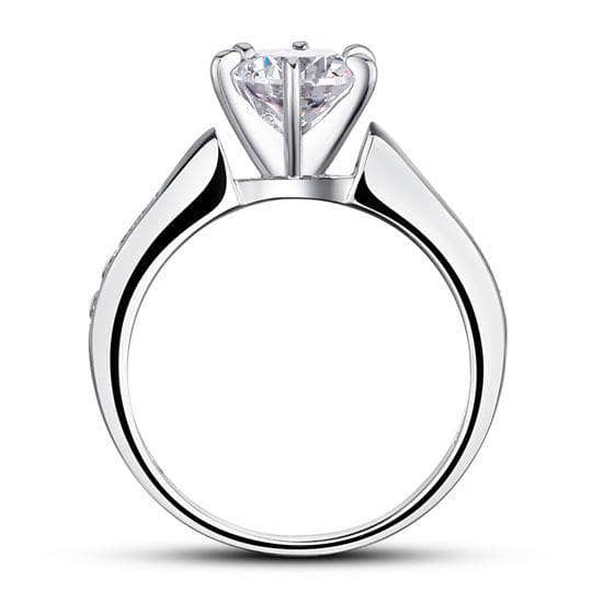 1.25 Carat Round Cut Created Diamond Wedding Engagement Ring-Black Diamonds New York