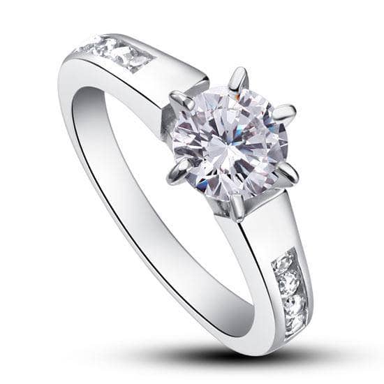 1.25 Carat Round Cut Created Diamond Wedding Engagement Ring