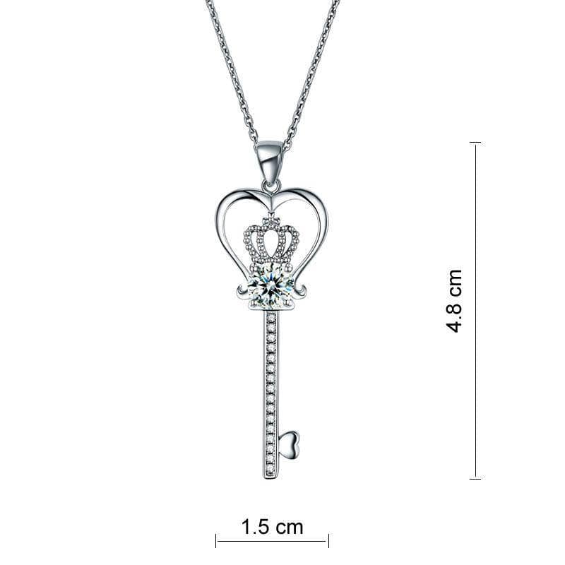 Heart and key diamond necklace Clearance