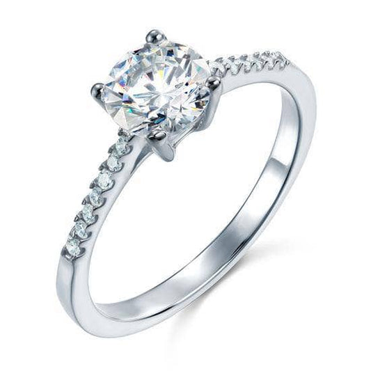 1.25 CT Created Diamond Engagement Ring-Black Diamonds New York