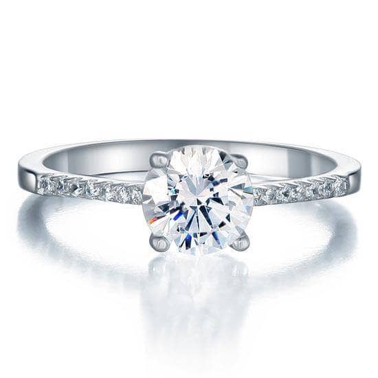 1.25 CT Created Diamond Engagement Ring-Black Diamonds New York
