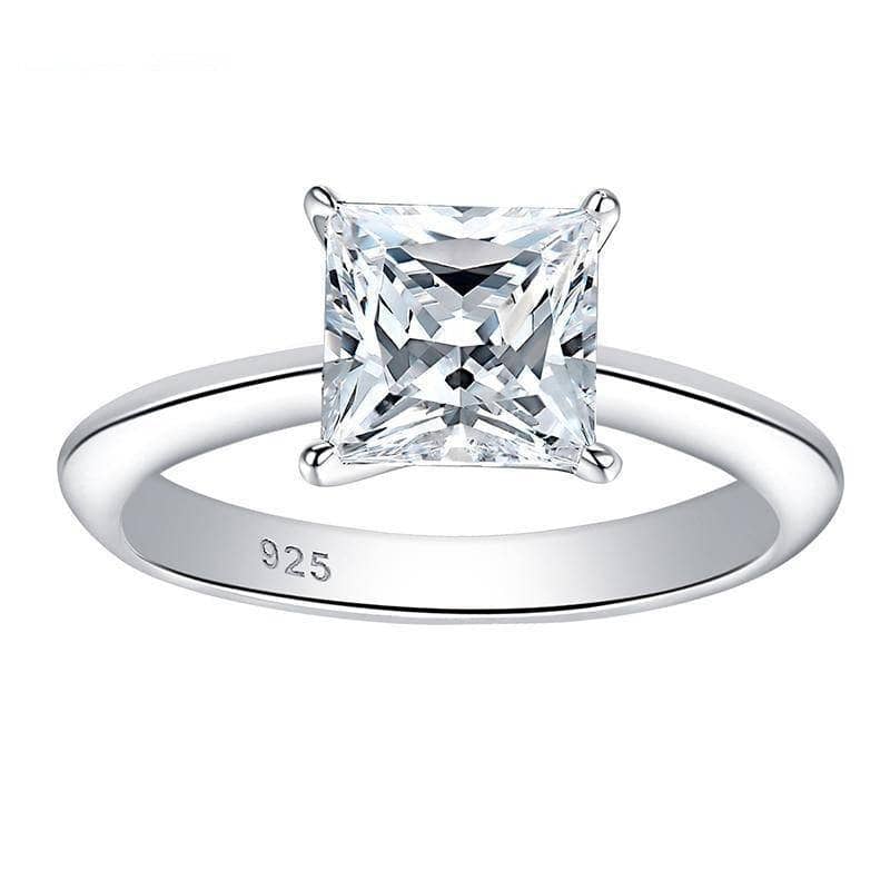 1.25ct Princess Cut Created Diamond Engagement Ring-Black Diamonds New York