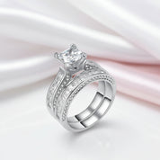 1.25ct Princess Cut Diamond Bridal Ring Set-Black Diamonds New York