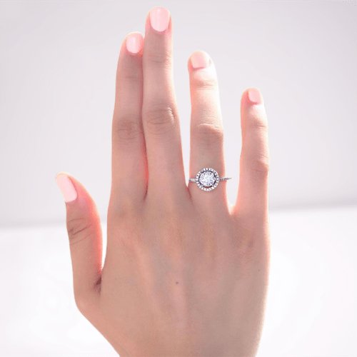 1.25ct Round Cut Created Diamond Engagement Ring - Black Diamonds New York
