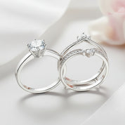 1.25ct Round Cut Diamond Solitaire Engagement Ring Set-Black Diamonds New York