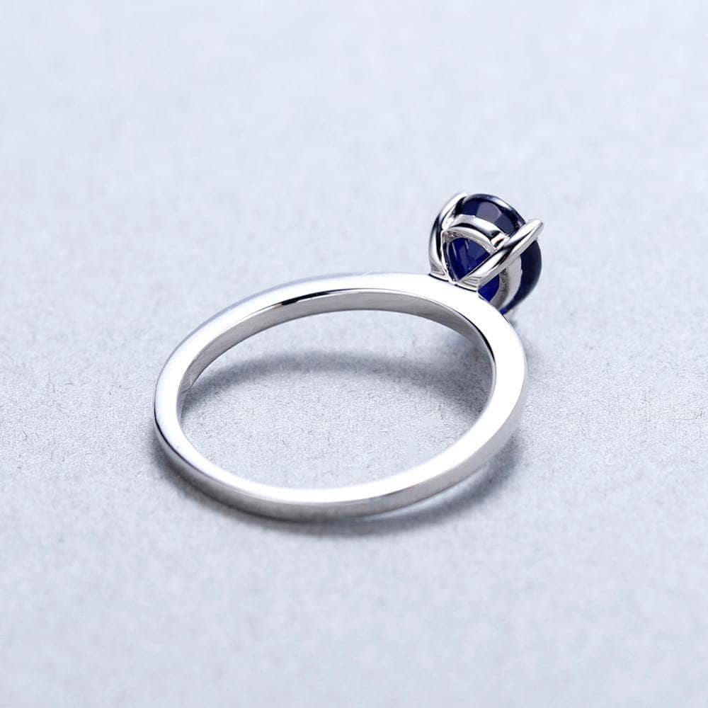 1.29Ct Natural Solitaire Gemstone Engagement Ring-Black Diamonds New York