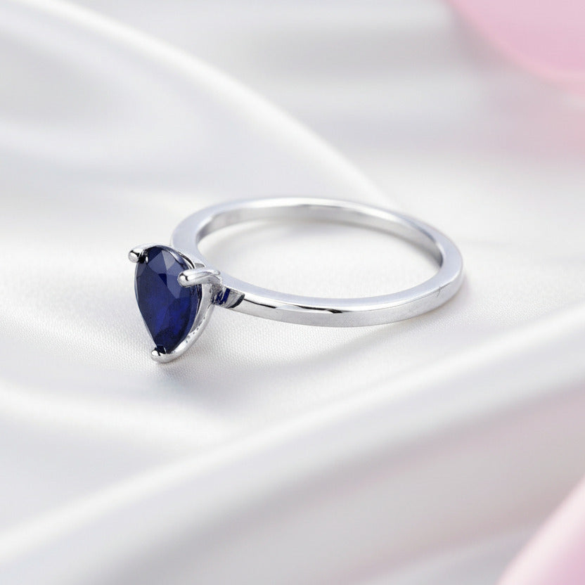 1.29 Ct Solitaire Gemstone Engagement Ring-Black Diamonds New York