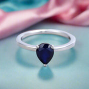 1.29 Ct Solitaire Gemstone Engagement Ring-Black Diamonds New York