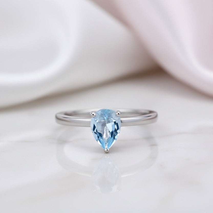 1.29 Ct Solitaire Gemstone Engagement Ring-Black Diamonds New York