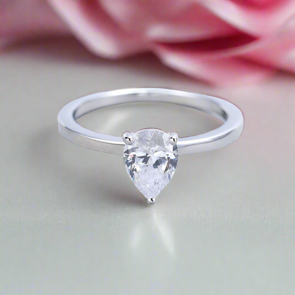 1.29 Ct Solitaire Gemstone Engagement Ring-Black Diamonds New York