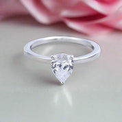 1.29 Ct Solitaire Gemstone Engagement Ring-Black Diamonds New York