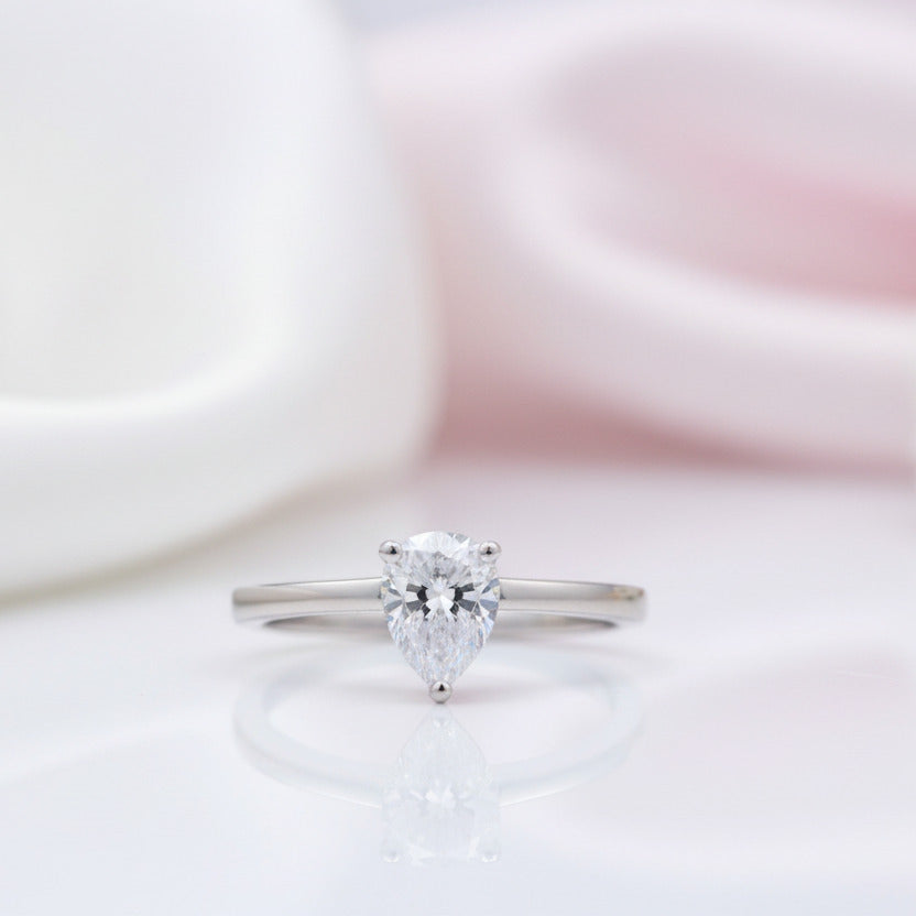 1.29 Ct Solitaire Gemstone Engagement Ring-Black Diamonds New York