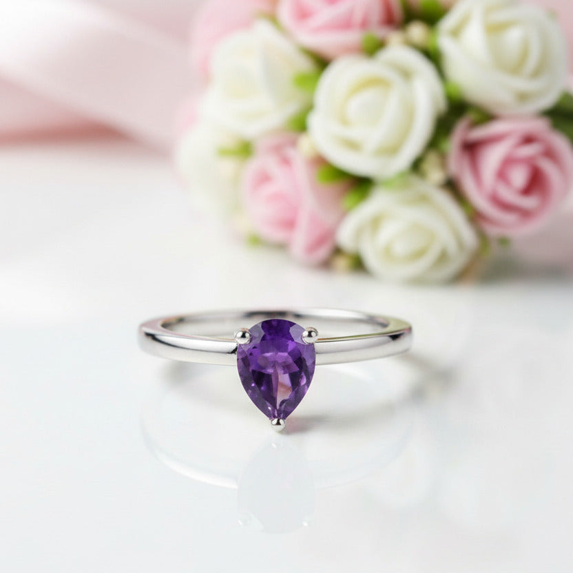 1.29 Ct Solitaire Gemstone Engagement Ring-Black Diamonds New York