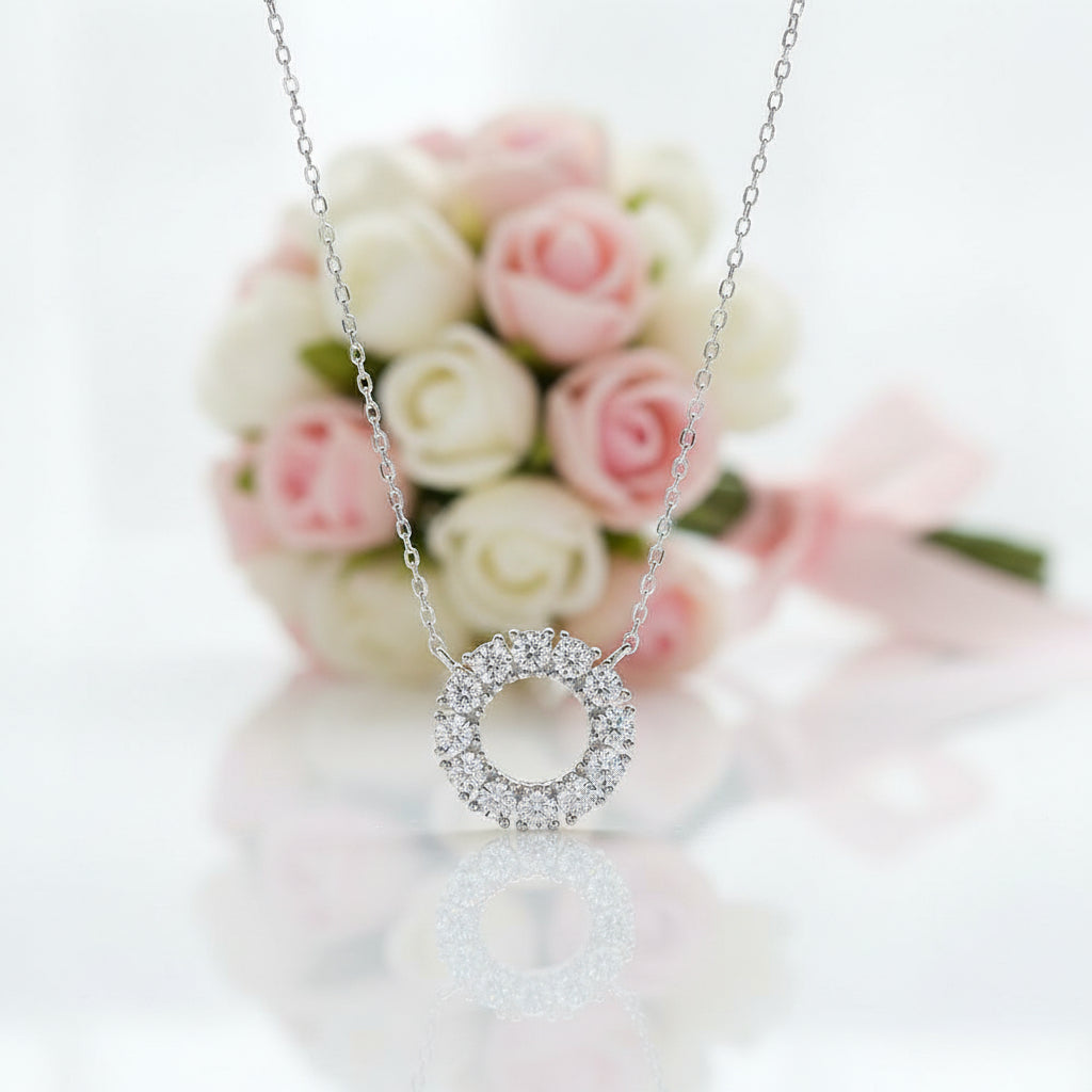 1.2ct Diamond Option Circle Necklace-Black Diamonds New York