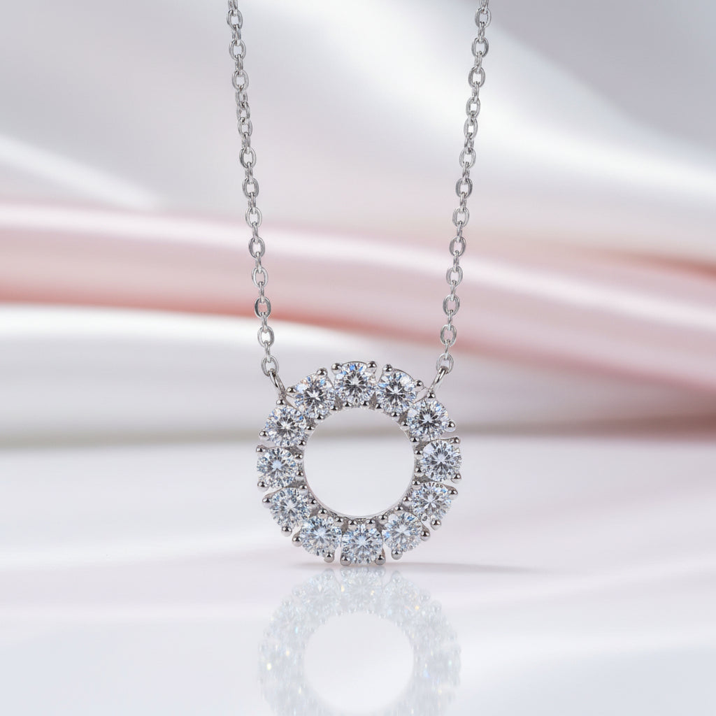 1.2ct Diamond Option Circle Necklace-Black Diamonds New York