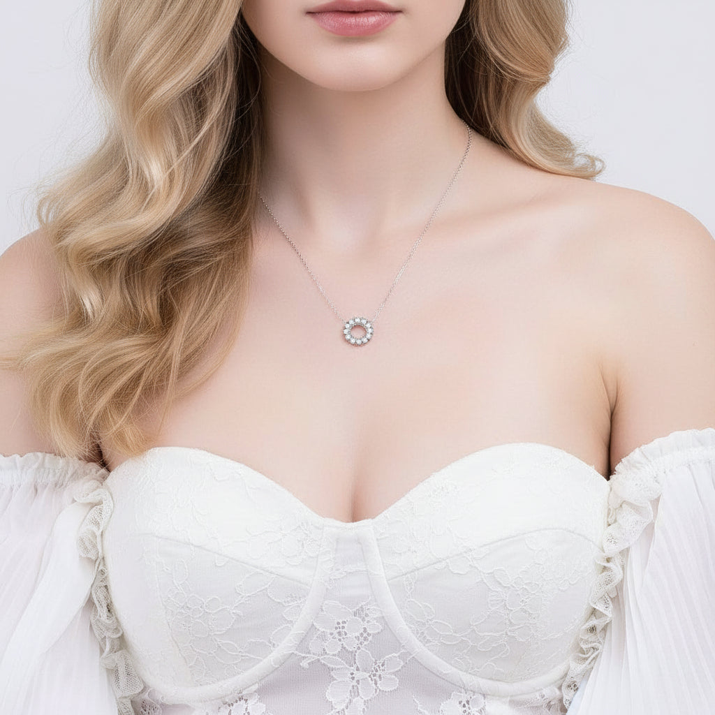 1.2ct Diamond Option Circle Necklace-Black Diamonds New York