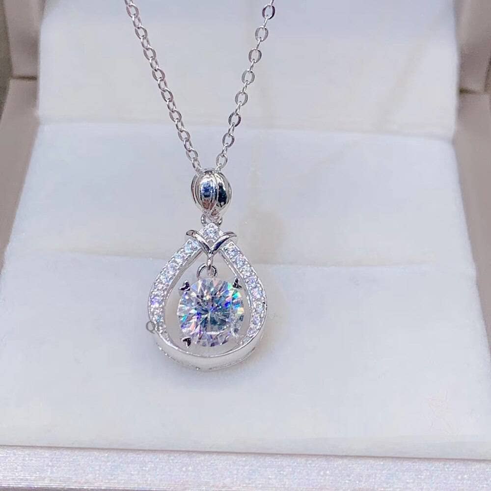 1/2CT Moissanite Diamond Necklace-Black Diamonds New York