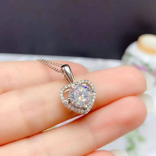 1/2ct Diamond Heart Shaped Pendant Necklace-Black Diamonds New York