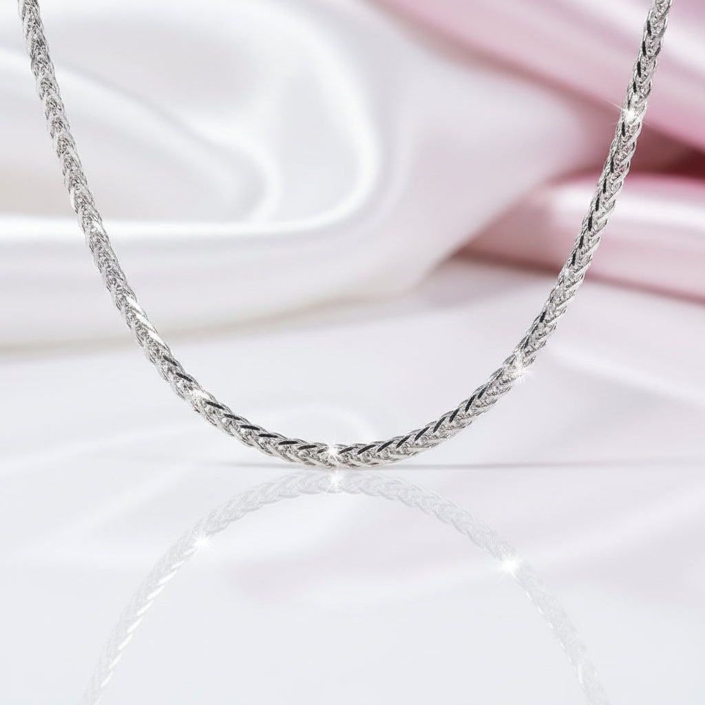 1.2mm Classic Wheat Necklace-Black Diamonds New York