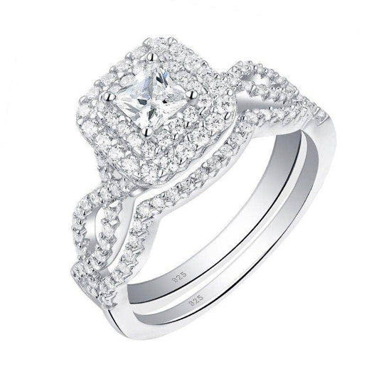 1.3 Ct Princess Cut Created Diamond Engagement Ring-Black Diamonds New York