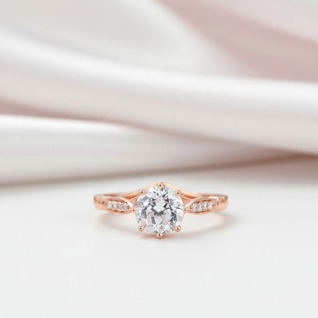 14k Gold 1.2ct Topaz 0.1ct Diamond Option Ring-Black Diamonds New York