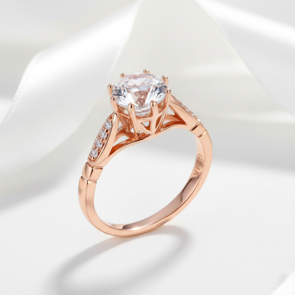 14k Gold 1.2ct Topaz 0.1ct Diamond Option Ring-Black Diamonds New York