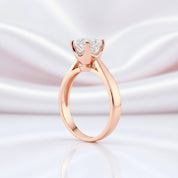 14k Rose Gold 1.2 Ct Topaz 0.2 Ct Diamond Option Ring-Black Diamonds New York