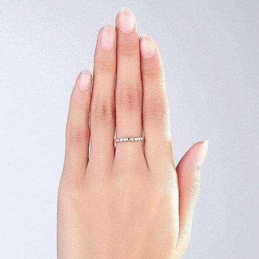 14K Rose Gold Bridal Heart Ring 0.11ct Natural Diamonds-Black Diamonds New York