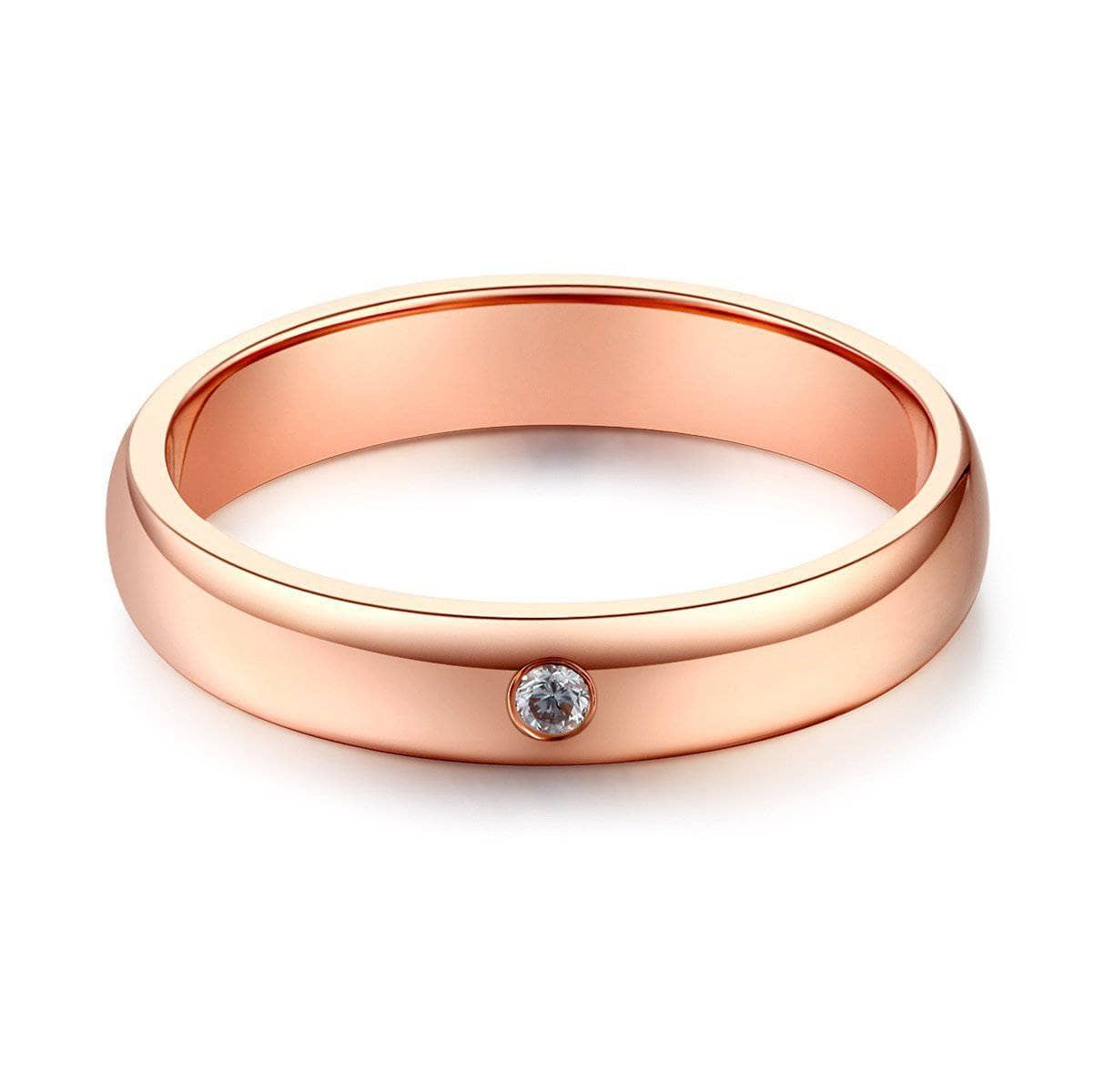 14K Rose Gold Bridal Ring 0.03ct Natural Diamond-Black Diamonds New York
