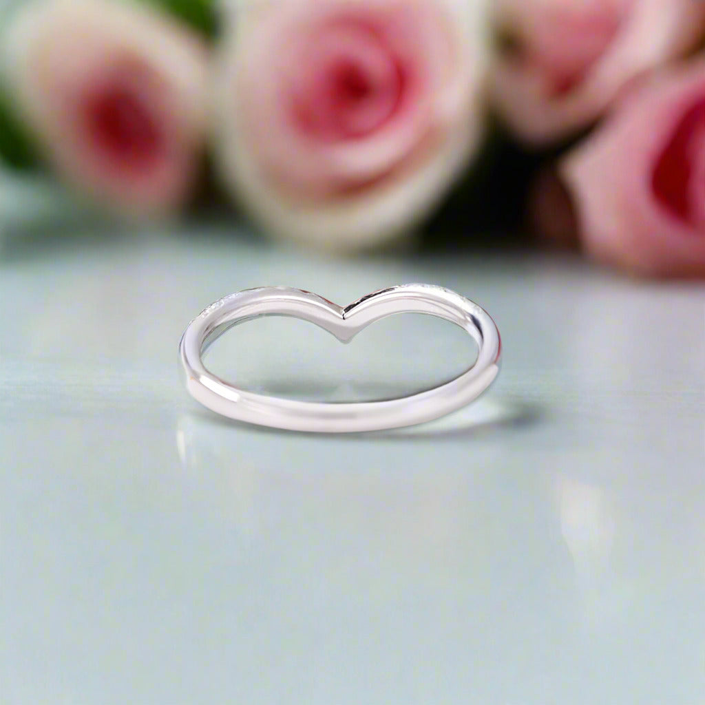 14k Solid Gold Diamond Stackable Wedding Band-Black Diamonds New York