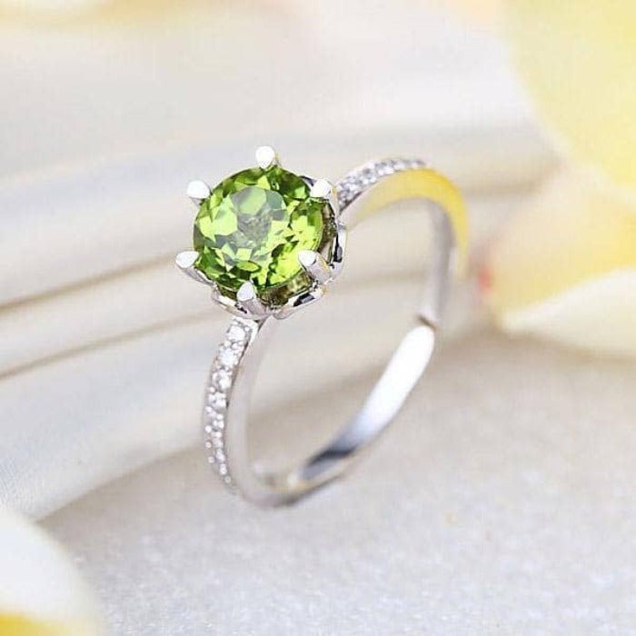 Vintage Peridot Engagement Ring Oval Shaped Rose Gold Diamond, Certificated  Genuine Peridot Diamond Wedding Ring, Black Friday - Etsy