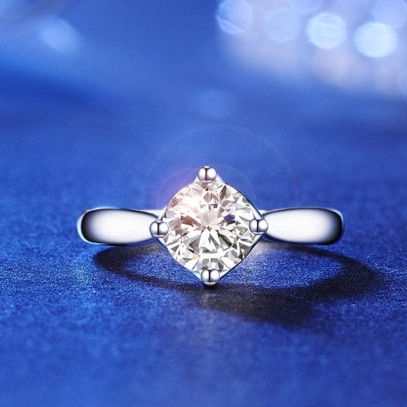 14K White Gold 1ct Diamond Ring-Black Diamonds New York